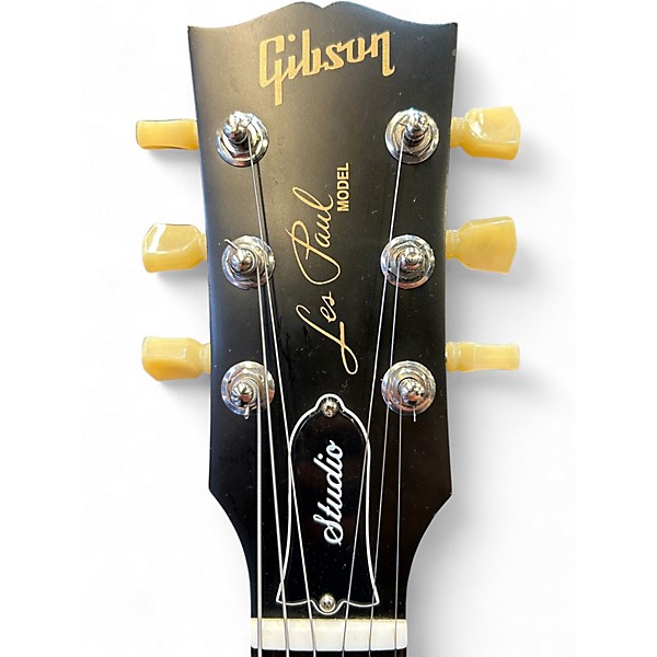 Used Gibson Les Paul Studio Black Solid Body Electric Guitar