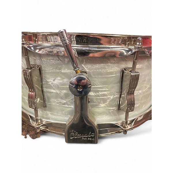 Vintage 1960s Ludwig 5.5X14 Classic Marine Pearl Drum