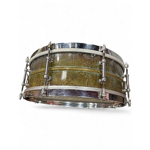 Vintage 1930s Ludwig 5X14 Pioneer Patina Brass Drum