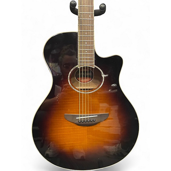 Used Yamaha APX600 2 Tone Sunburst Acoustic Electric Guitar