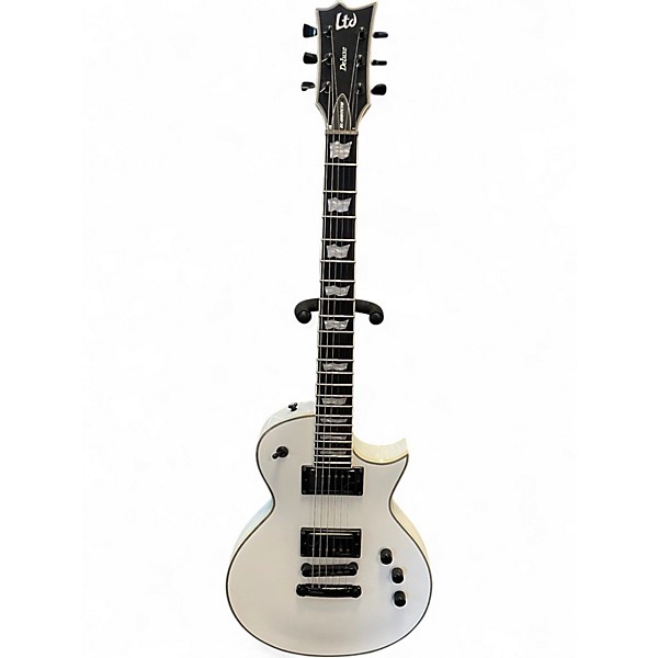 Used ESP LTD EC1001TCTM White Solid Body Electric Guitar
