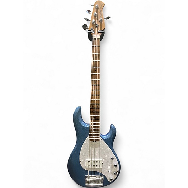 Used Sterling by Music Man Ray35 5 String BLUE SPARKLE Electric Bass Guitar