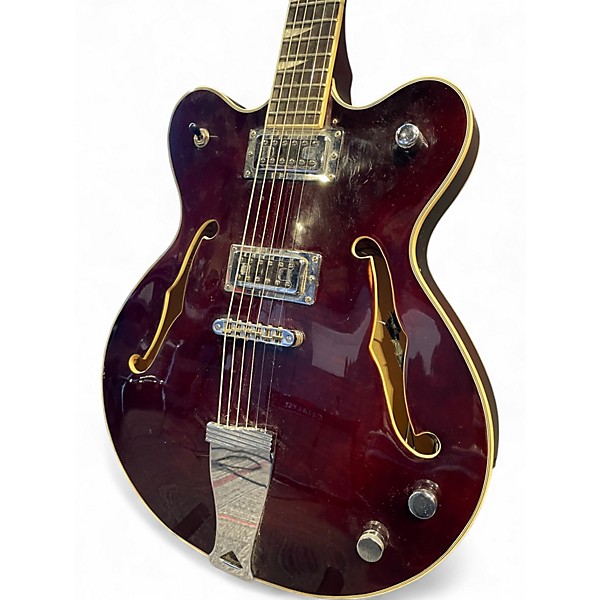 Used Eastwood Classic 6 Wine Red Hollow Body Electric Guitar