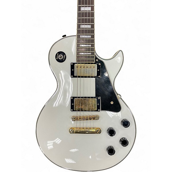 Used Epiphone Les Paul Custom Alpine White Solid Body Electric Guitar