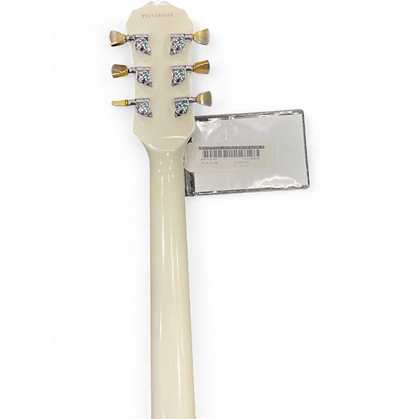 Used Epiphone Les Paul Custom Alpine White Solid Body Electric Guitar