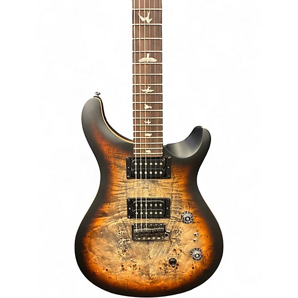 Used PRS SE Exotic Custom 24-08 Poplar Burl Solid Body Electric Guitar