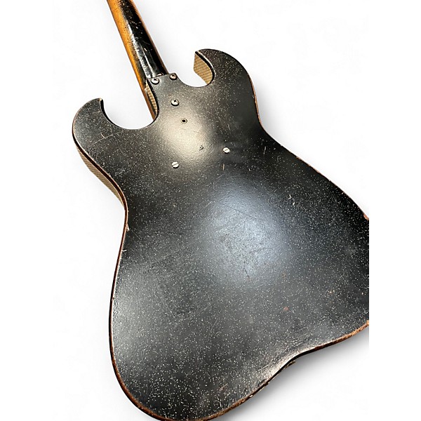 Vintage 1960s Silvertone 60'S 1448 Black Solid Body Electric Guitar