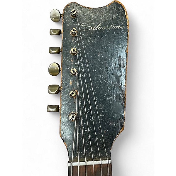 Vintage 1960s Silvertone 60'S 1448 Black Solid Body Electric Guitar