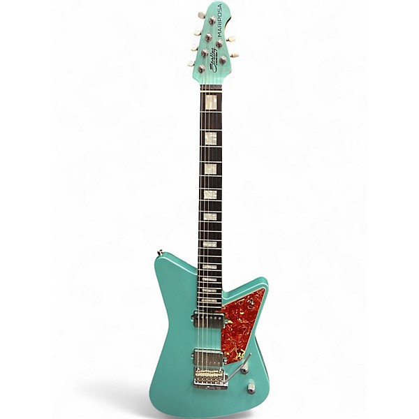Used Sterling by Music Man MARIPOSA Metallic Aqua Marine Solid Body Electric Guitar