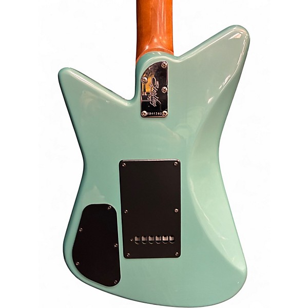 Used Sterling by Music Man MARIPOSA Metallic Aqua Marine Solid Body Electric Guitar