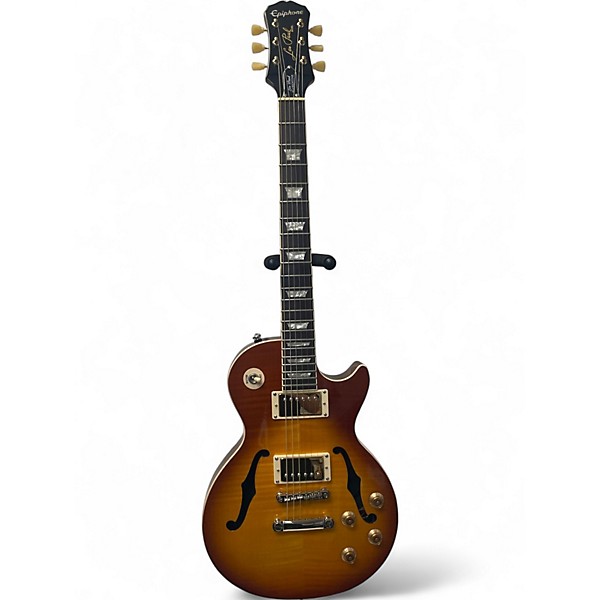 Used Epiphone Les Paul Standard Florentine Pro Cherry Burst Hollow Body Electric Guitar
