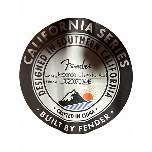 Used 2020 Fender Redondo Classic Aged Cognac Burst Acoustic Electric Guitar