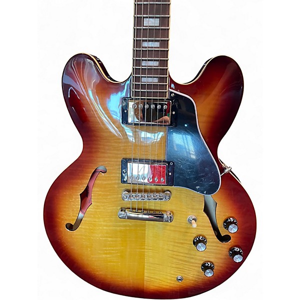 Used Epiphone ES-335 Figured Raspberry tea burst Hollow Body Electric Guitar