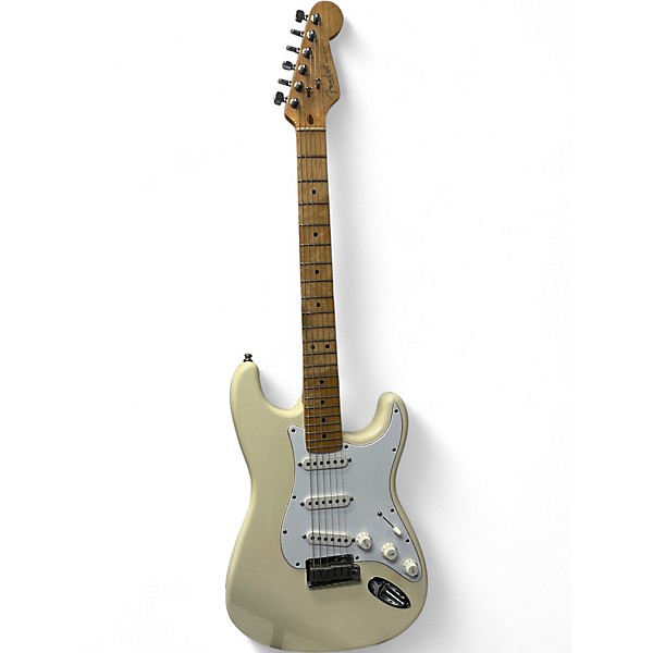 Used Fender American Standard Stratocaster Olympic White Solid Body Electric Guitar