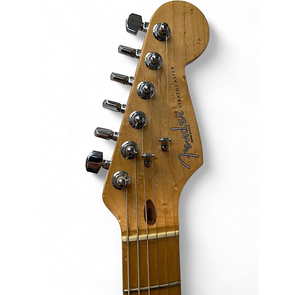 Used Fender American Standard Stratocaster Olympic White Solid Body Electric Guitar