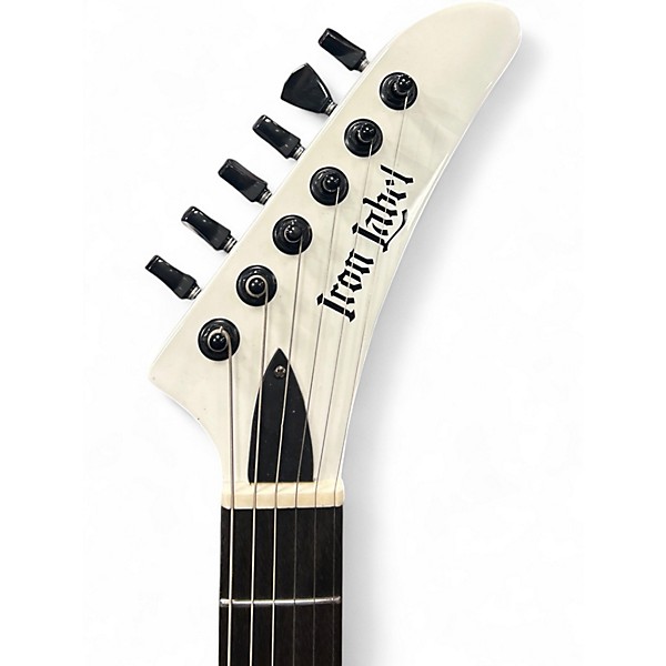 Used Iron Label VOYAGER Arctic White Solid Body Electric Guitar