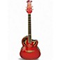 Used Ovation CELEBRITY RED BURST Acoustic Electric Guitar thumbnail
