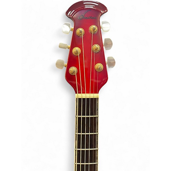 Used Ovation CELEBRITY RED BURST Acoustic Electric Guitar