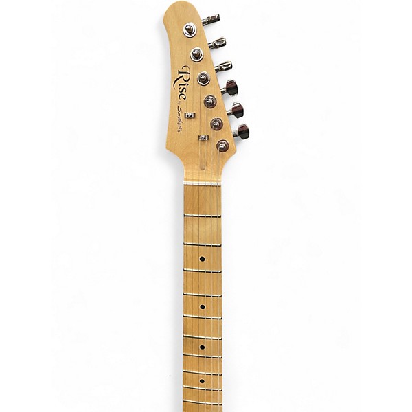 Used Rise by Sawtooth Electric Guitar Black Solid Body Electric Guitar