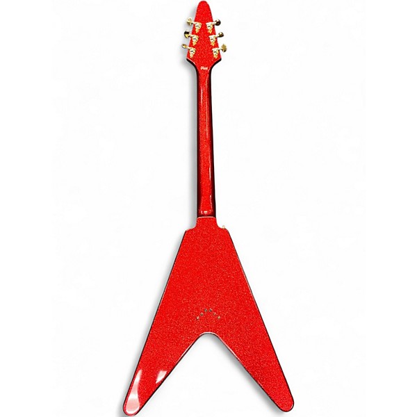 Used Gibson FLYING V CUSTOM RED SPARKLE Solid Body Electric Guitar