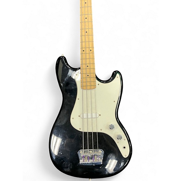 Used Squier Bronco Black Electric Bass Guitar