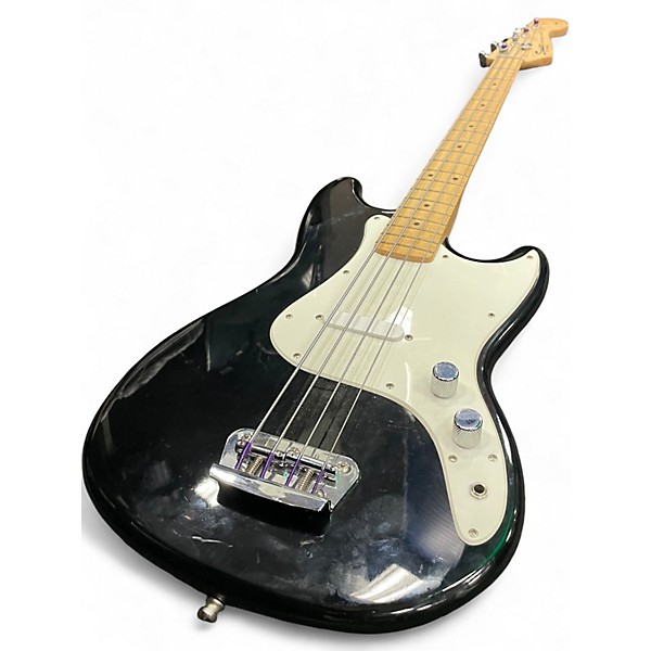 Used Squier Bronco Black Electric Bass Guitar