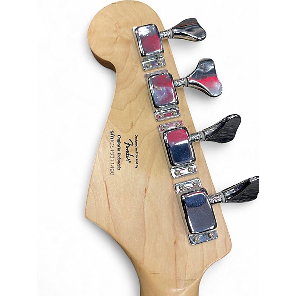 Used Squier Bronco Black Electric Bass Guitar