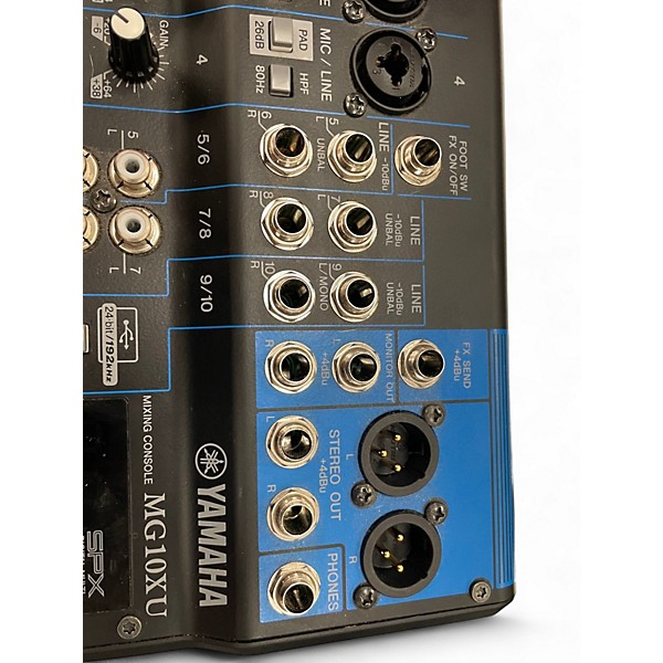 Used Yamaha MG10XU 10 Channel Mixer with Effects Unpowered Mixer