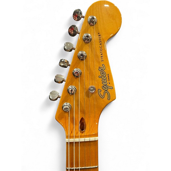 Used Squier Classic Vibe 1950S Stratocaster CORAL RED Solid Body Electric Guitar