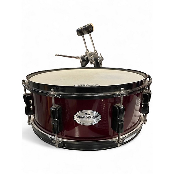 Used Pearl 5 Piece Soundcheck Wine Red Drum Kit