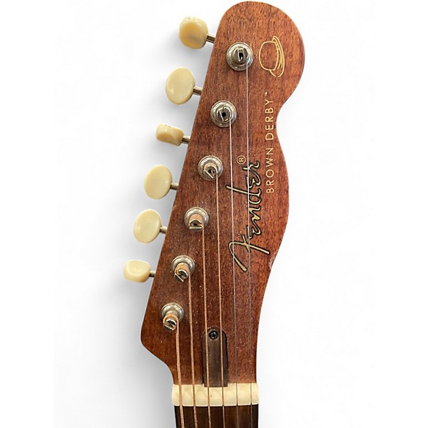Used Fender Brown Derby Natural Resonator Guitar