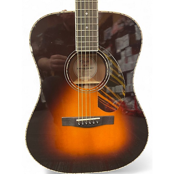 Used Fender PD220E Vintage Sunburst Acoustic Electric Guitar