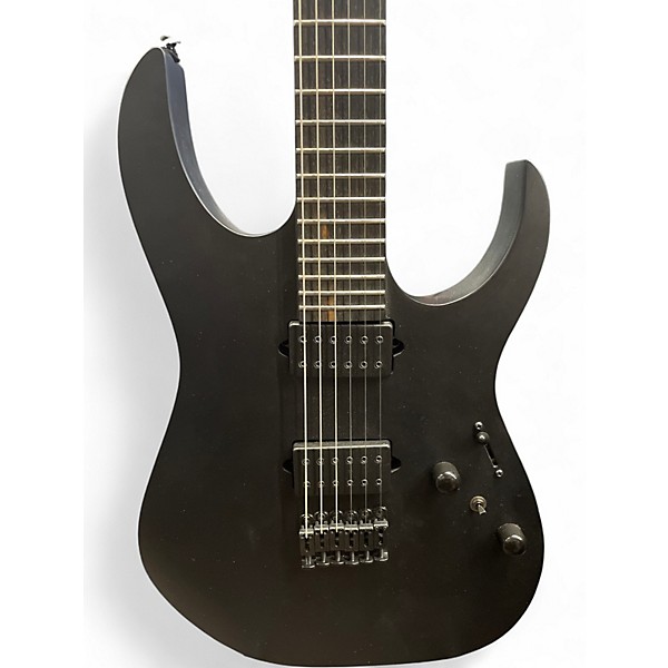 Used Ibanez RGRTB621 RG Iron Label Satin Black Solid Body Electric Guitar