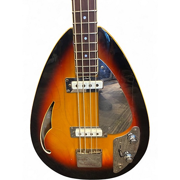 Vintage 1968 VOX Wyman Bass 1968 3 Color Sunburst Electric Bass Guitar