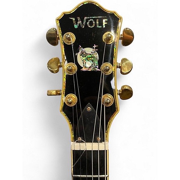 Used Wolf WLP 750T Left Handed CHERRY RED Solid Body Electric Guitar