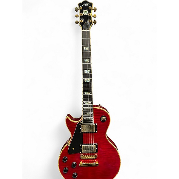 Used Wolf WLP 750T Left Handed CHERRY RED Solid Body Electric Guitar