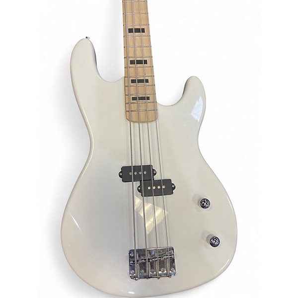 Used Glarry GP Bass Classic White Electric Bass Guitar