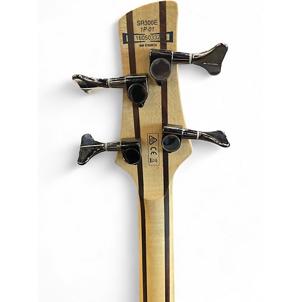 Used Ibanez SR300E Silver Electric Bass Guitar