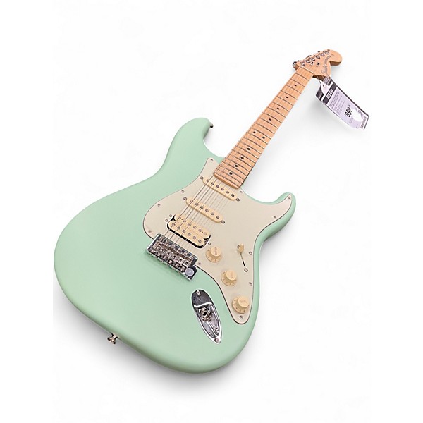 Used Fender American Performer Stratocaster HSS Satin Surf Green Solid Body Electric Guitar