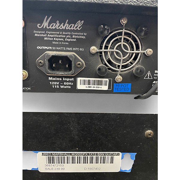Used Marshall MG50DFX 1x12 50W Guitar Combo Amp