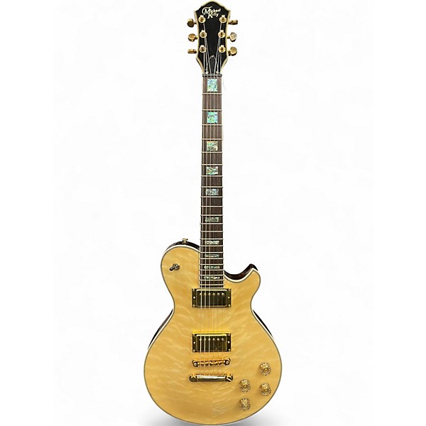 Used Michael Kelly Patriot Select Quilt Top Natural Solid Body Electric Guitar