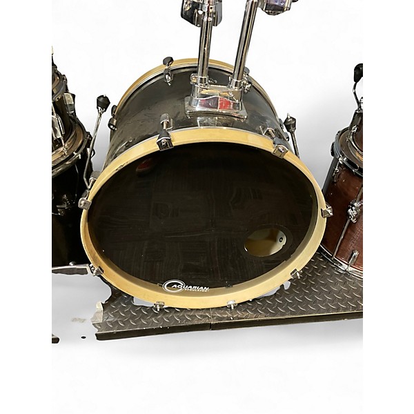 Used Dixon 5 Piece Spark shell pack Misty Black Drum Kit