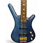 Used Warwick Corvette proline Trans Blue Electric Bass Guitar thumbnail