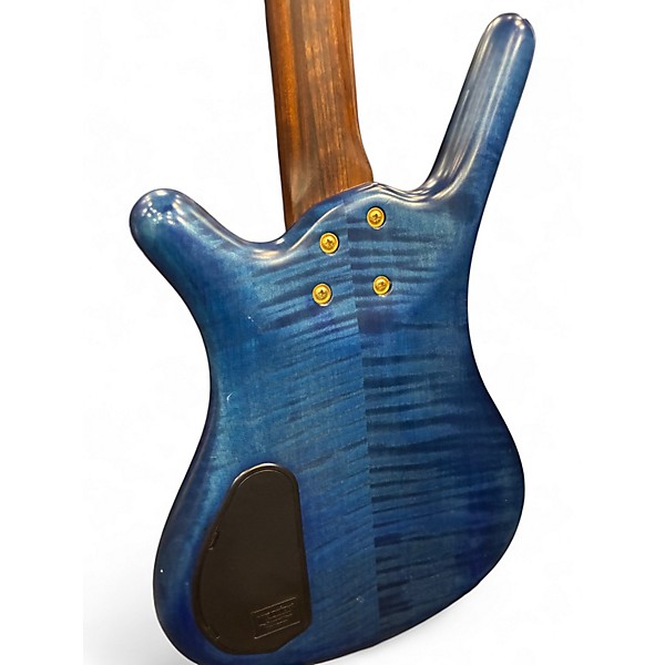 Used Warwick Corvette proline Trans Blue Electric Bass Guitar