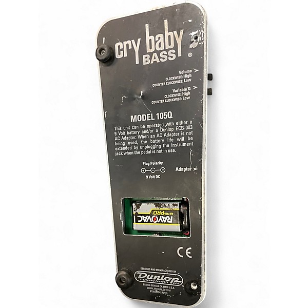 Used Dunlop 105Q Cry Baby Bass Wah Bass Effect Pedal