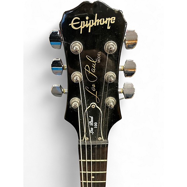 Used Epiphone Les Paul 100 Bolt On Black Solid Body Electric Guitar