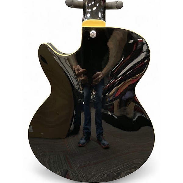 Used D'Angelico Premier Series DC Black Hollow Body Electric Guitar