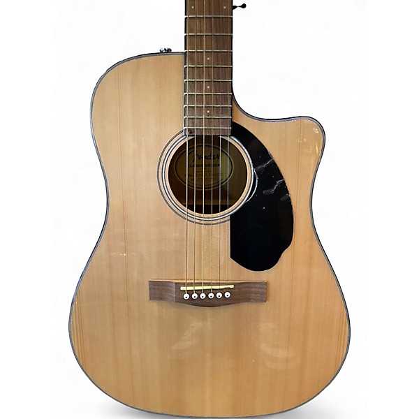 Used Fender CD60CE Dreadnought Natural Acoustic Electric Guitar