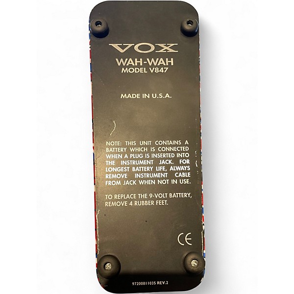 Used VOX V847 Reissue Wah UNION JACK Effect Pedal