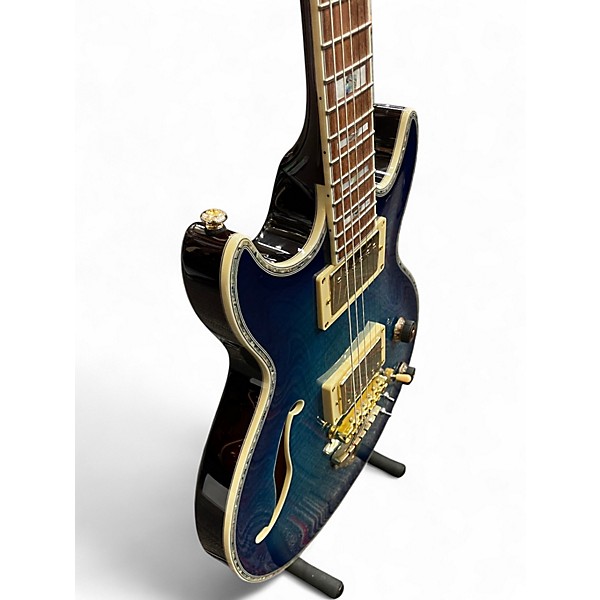 Used Ibanez AR520HFM light blue burst Hollow Body Electric Guitar